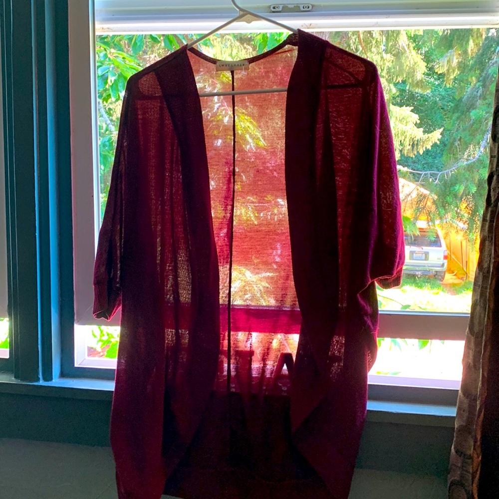 Maroon cardigan